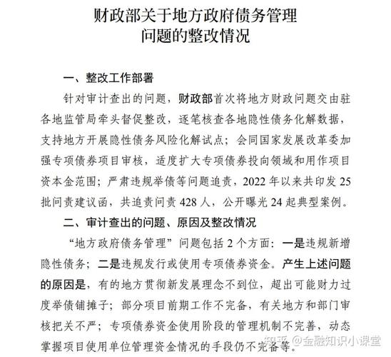 审计整改地方债问题，适当增加专项债务管理，优化财政风险防控